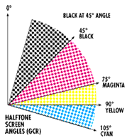 Black at 45° angle